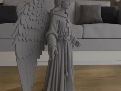 Smiling Christmas Nativity Angel STL Model 3D print model