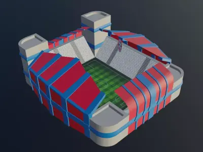 Football Stadium - Bayern Munich Low-poly 3D model