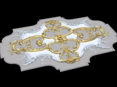 Ceiling ornament decorate plester 3d model classic 3D model