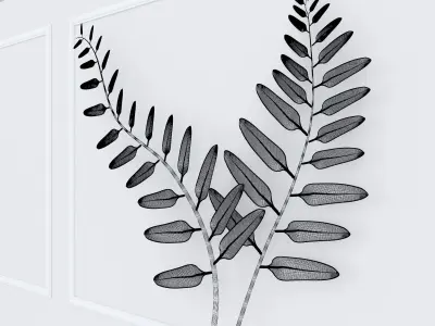 Decorative Metal plants with gold stainless  m9 3D model purchase