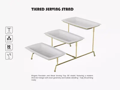 Tiered Serving Stand 3D print model