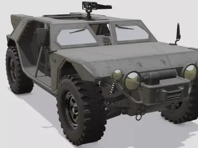 Detailed Truck 3D Model Low-poly 3D model