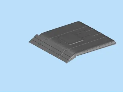 Truck Sun Visor two Versions Old Cab STL printable 3D print model