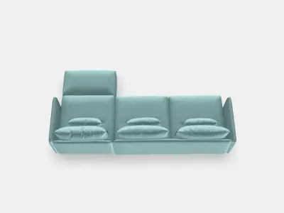 SODERHAMN 4-seat sofa with chaise longue 2 Low-poly 3D model