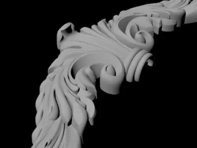 Central decor ornament for furniture 3D model 519