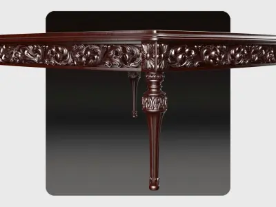 Carved tea table for cnc 1 3D model