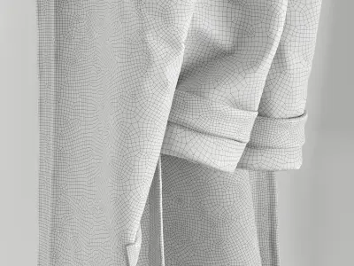 Bathrobe Hanging Set 01 3D model