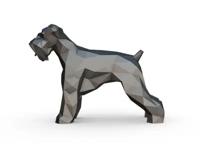 Schnauzer dog figure 3D print model