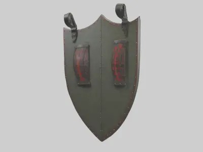 Hangingshielddispla 1 Low-poly 3D model