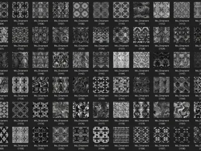 600 ornamental Pattern - 8k Res - Vol3 3D model