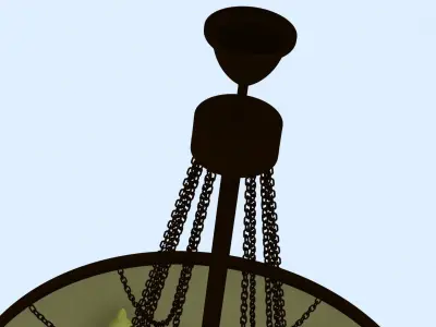 Chandelier in style of art deco 3D model