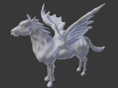 pegasus rigged 3D model