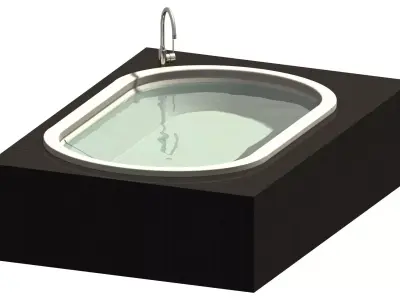 bath with water Free 3D model