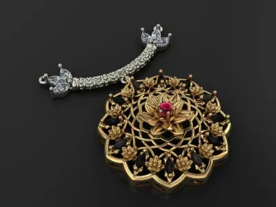 Pendant Flower 3D print model