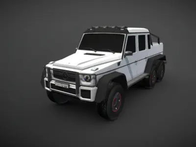 Mercedes G class 6x6 Low-poly 3D model