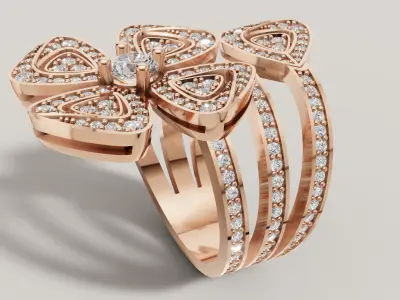 Flower Fiorever Ring 3d print model C 87 3D print model