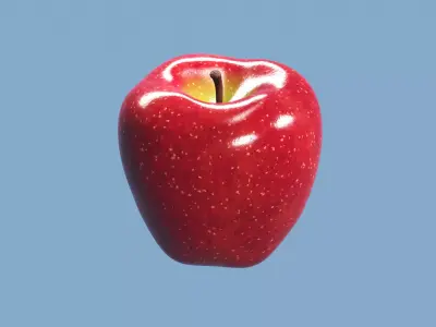Realistic Red Apple 3D model