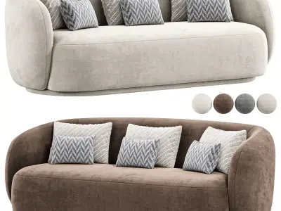 Poole Sofa By Poly Bark 3D model