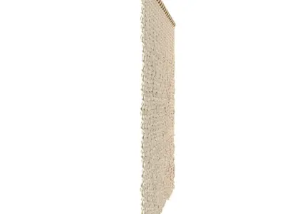 Macrame rope decoration wall partition 3D model