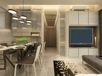 Singapore Residential Interior 3D model