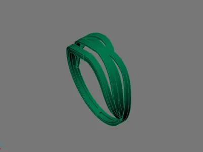 Women Ring Plain Ring Ready STL 3DM Models Womens Rings 3D print model 58