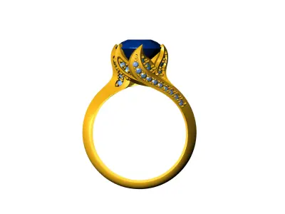 ENGAGEMENT RING 3D print model 20