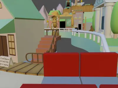 Low Poly Island in ocean Low-poly 3D model