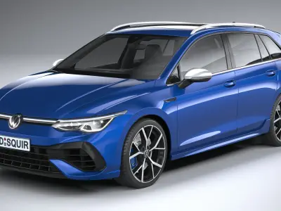 Volkswagen Golf R Estate 2022 3D model