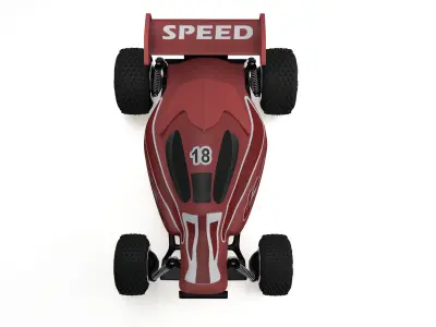 Racing Car Toy Low-poly 3D model