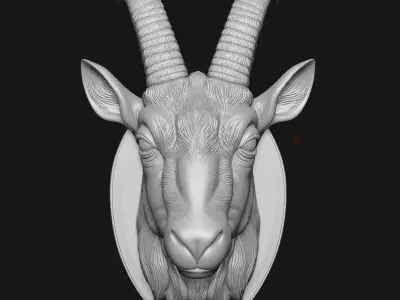 goat sculpture 3D print model