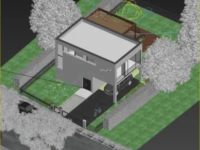 Minimalist House Low-poly 3D model