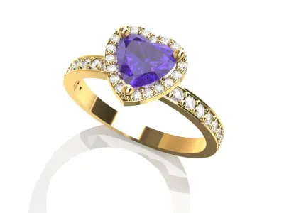 Heart Ring 3D print model