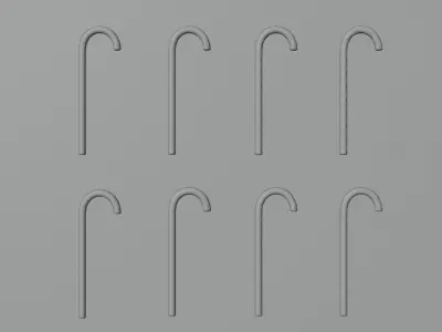 CandyCane1 Free low-poly 3D model