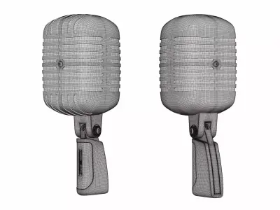 Microphone Low-poly 3D model