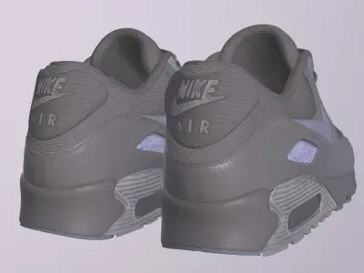NIKE AIRMAX 90 SHOES PBR Low-poly 3D model