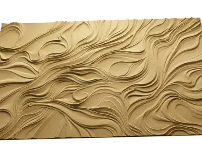 modern panel wall decor set relief stl mural CNC 188  3D model