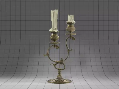 Ornate Vintage Candelabra 3D model