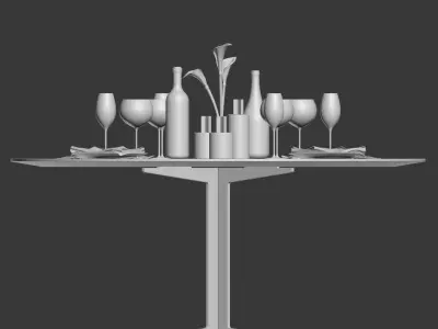 Graceland Dinning Table Lemamobili 3D model