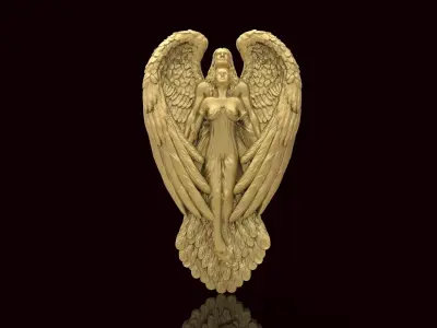 Angel 3d relief for printing and aspire applications 3D model