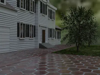 Modern  realistic house 3D model