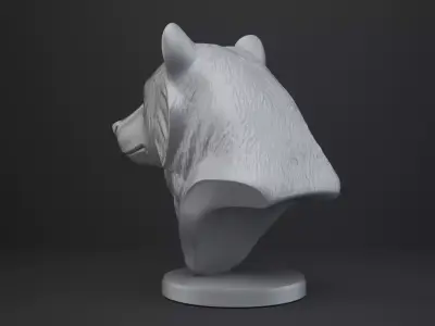 Bear Bust - Animal Figurine 3D print model