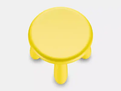 MAMMUT childrens stool Low-poly 3D model