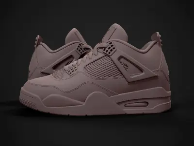 Air Jordan4-retro sneaker-v2-3d printable 3D print model