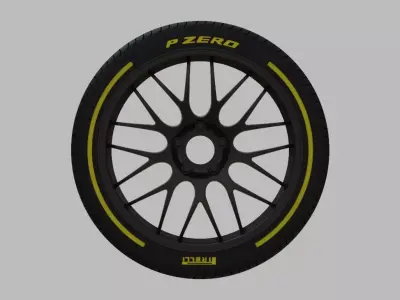 Miniature Enkei Lusso Rim and Tire - 3D Print - No Textures 3D print model