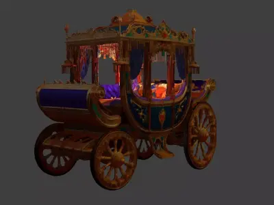 Chinese ancient  carriage   3D model