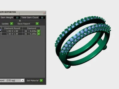 Band Ring 3D print model 100