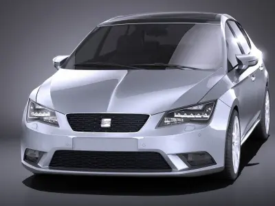 Seat Leon 2016 VRAY  3D model