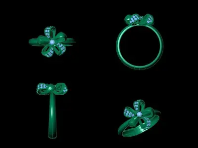 Floral Shape Ring for Women 3D print model