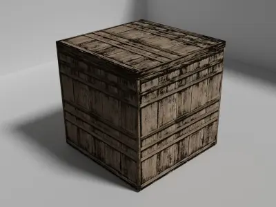 Free HD Wooden Crate Low Poly High Quality Box Containter Wood  Free low-poly 3D model