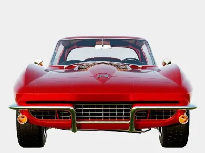 Chevrolet Corvette C2 Stingray 1967 Low-poly 3D model